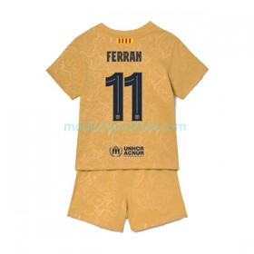 Koszulka FC Barcelona Ferran Torres 11 Dziecięcy Wyjazdowe Stroje Piłkarskie 2022/23 Krótki Rękaw